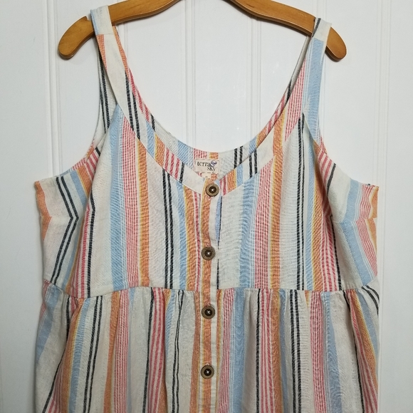 Terra & Sky Striped Button Front Linen Tank
Top 1X - Picture 3 of 9